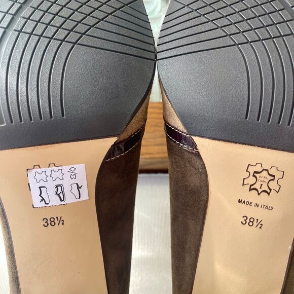 Chiara Colini Made in Italy Suede Patchwork Heels 9 - Picture 7 of 10